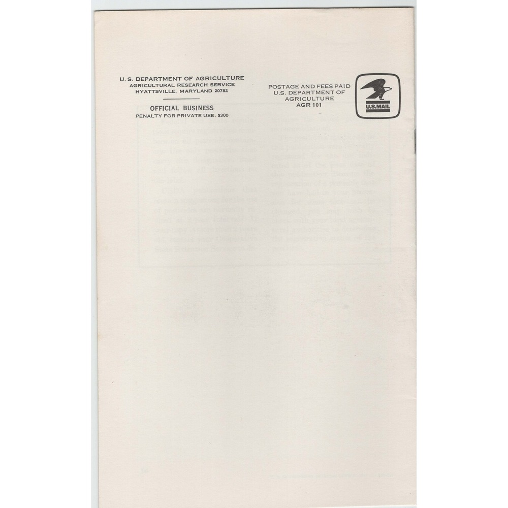 USDA Insects and Related Pests of House Plants Bulletin 67 Revised 1977 Booklet - Picture 2 of 3